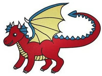 Professional Grade Toy Dragon Embroidery Design