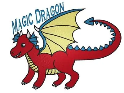 Magic Dragon Embroidery Design Free Delivery