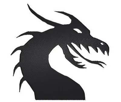 Must Have Dragon Silhouette Embroidery Design
