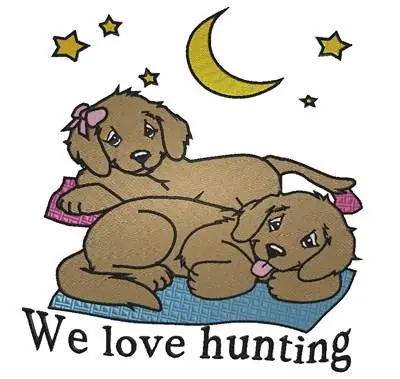 We Love Hunting Embroidery Design Super Sale