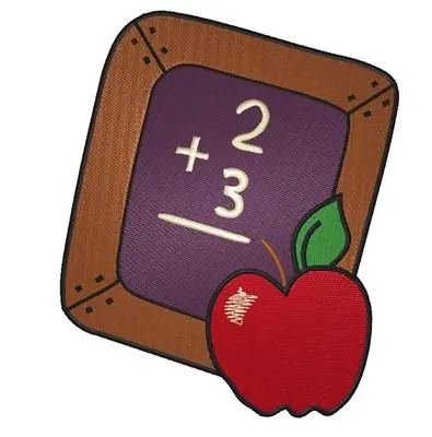 Chalkboard with Apple Embroidery Design Top Pick