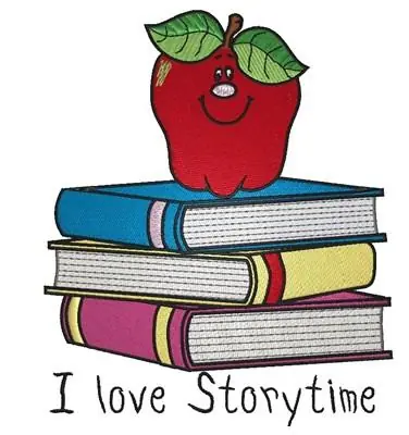 No Minimum Order I Love Storytime Embroidery Design