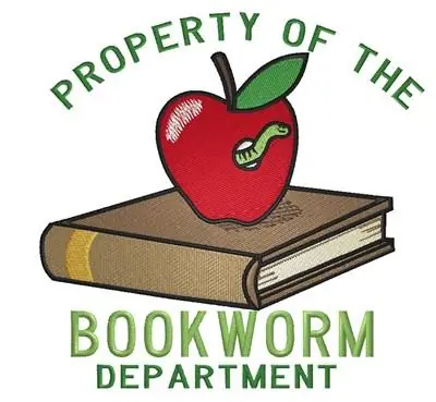 Must Have Bookworm Property Embroidery Design