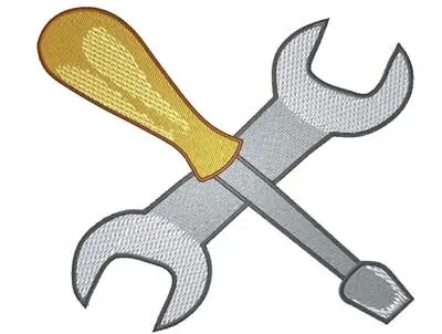 Wrench Screwdriver Embroidery Design Big Sale