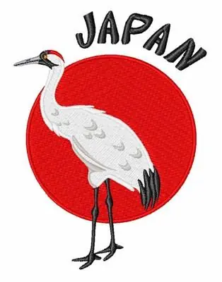 Sun Crane Embroidery Design Special Discount