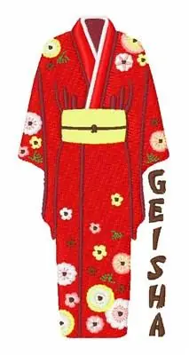 Markdown Geisha Kimono Embroidery Design