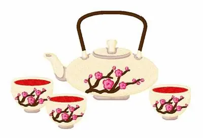 Money Back Guarantee Oriental Tea Embroidery Design