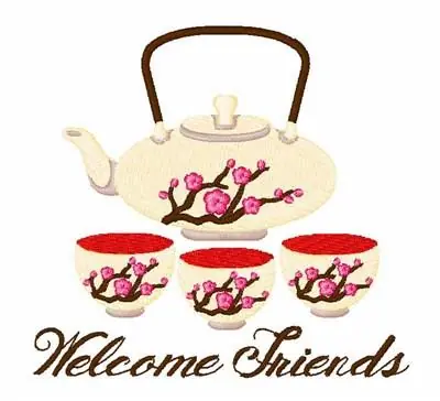 Welcome Friends Embroidery Design Free Delivery