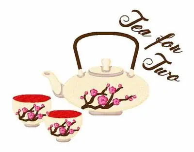 Tea For Two Embroidery Design Deal