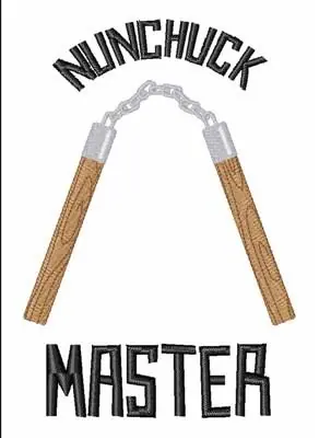 Discount Nunchuck Master Embroidery Design