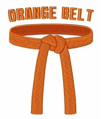 Money Back Guarantee Orange Belt Embroidery Design