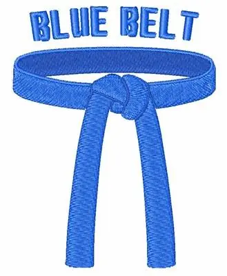 Blue Belt Embroidery Design Genuine
