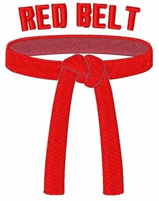 Fan Favorite Red Belt Embroidery Design