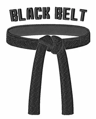 Black Belt Embroidery Design Shop Now