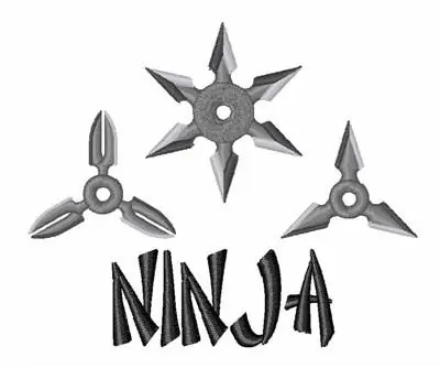 Free Delivery Ninja Stars Embroidery Design