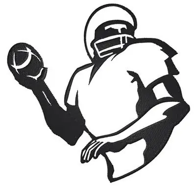 Budget Football Player Embroidery Design