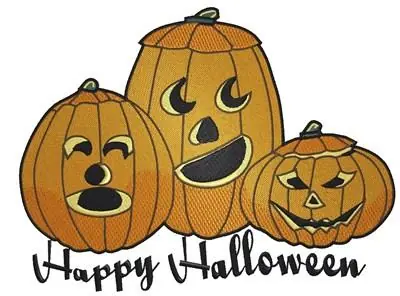 Happy Halloween Embroidery Design Free Shipping