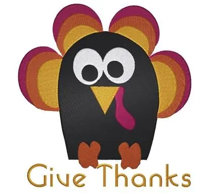 Modern Give Thanks Embroidery Design