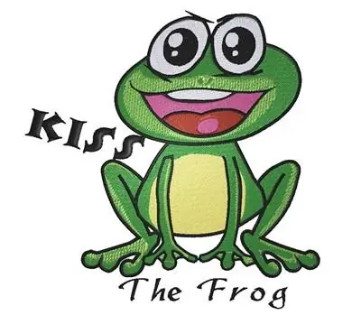 Kiss the Frog Embroidery Design Wholesale