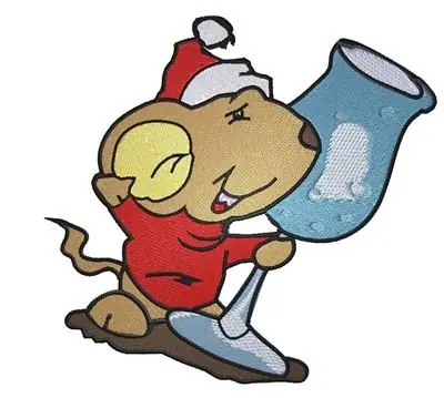 Best Price Xmas Mouse Embroidery Design