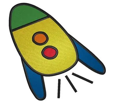 Free Returns Toy Rocket Embroidery Design
