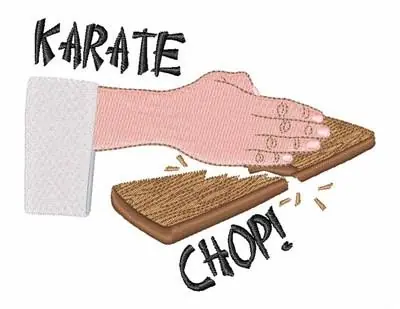 Karate Chop Embroidery Design Best Seller