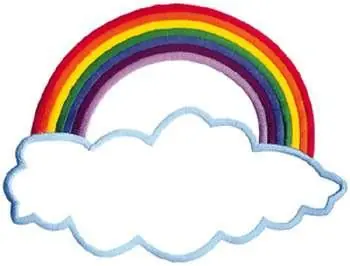Rainbow & Cloud Embroidery Design Save Now