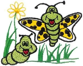 Don’t Miss Out Cartoon Bugs Embroidery Design