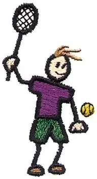 Tennis Player Embroidery Design Markdown
