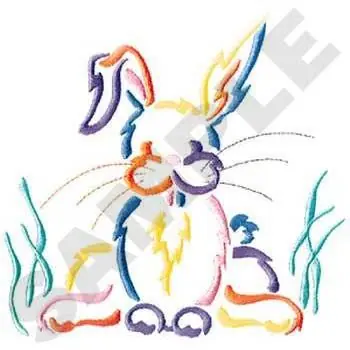 Bunny Outline Embroidery Design Place Order