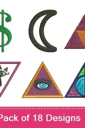 Luxury Signs & Symbols Embroidery design pack by Favpro Designs, Embroidery Packs on EmbroideryDesigns.com