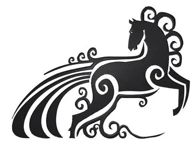 Horse Swirl Embroidery Design Warranty Included