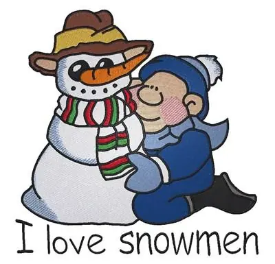 Editor’s Pick Love Snowmen Embroidery Design