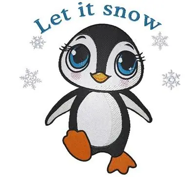 Let It Snow Embroidery Design Wholesale