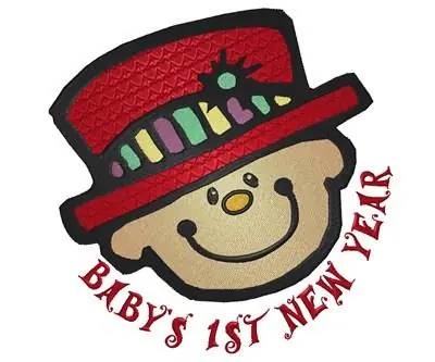 Baby Face New Year Embroidery Design Limited Edition