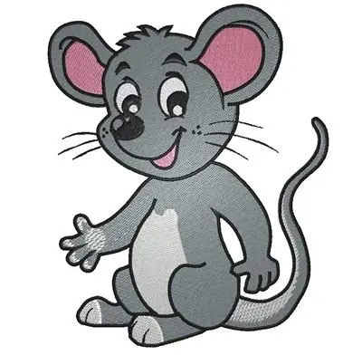 Cartoon Mouse Embroidery Design Worldwide Shipping