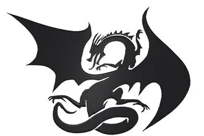 Top Pick Dragon Silhouette Embroidery Design