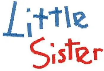 Little Sister Embroidery Design Original