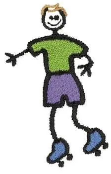 Rollerskater Embroidery Design Best Price