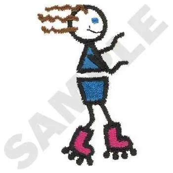 Markdown In Line Skater Embroidery Design