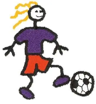 Girls Soccer Embroidery Design Same Day Shipping