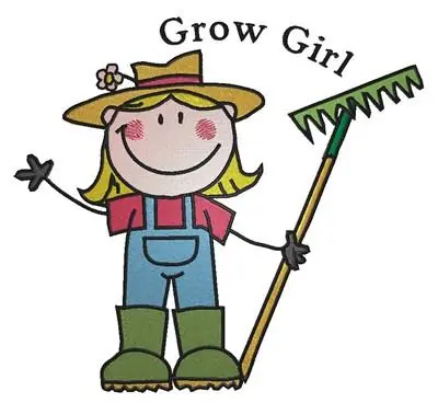 Grow Girl Embroidery Design Fast Shipping
