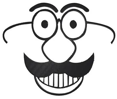 Get Yours Mans Face Embroidery Design
