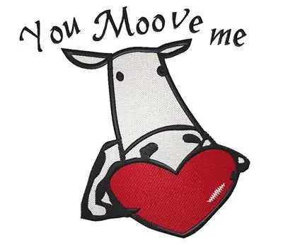 Wholesale You Moove Me Embroidery Design