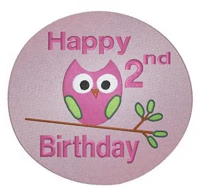 Reduced Price Happy 2nd Birthday Embroidery Design