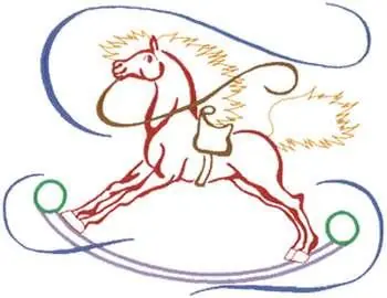 Save Now Rocking Horse Embroidery Design