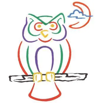 Popular Owl Outline Embroidery Design