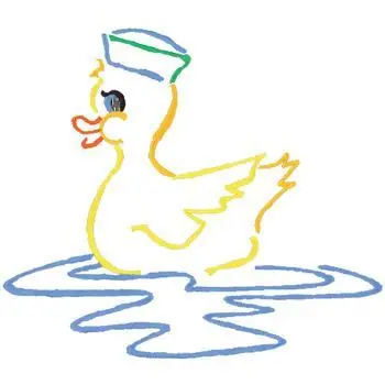 Get Yours Duck Outline Embroidery Design