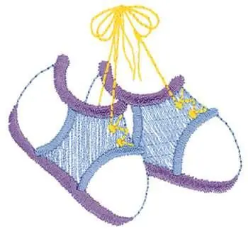 Baby Shoes Embroidery Design Last Chance