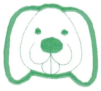 Price Cut Puppy Head Outlines Embroidery Design
